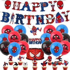 Bonito TEMA <span class=keywords><strong>DE</strong></span> Spiderman, cartel <span class=keywords><strong>de</strong></span> fiesta <span class=keywords><strong>de</strong></span> <span class=keywords><strong>cumpleaños</strong></span> para adultos, suministros <span class=keywords><strong>de</strong></span> decoración, <span class=keywords><strong>Marvel</strong></span> <span class=keywords><strong>de</strong></span> <span class=keywords><strong>superhéroes</strong></span> <span class=keywords><strong>de</strong></span> conjunto <span class=keywords><strong>de</strong></span> globos, suministros desechables para fiestas - Product Image 1
