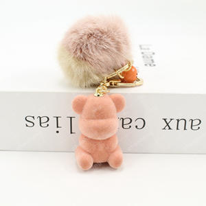 <span class=keywords><strong>Porte</strong></span>-clés <span class=keywords><strong>pompon</strong></span> en fourrure de lapin, 30 pièces, faux bibelot, accessoire pour sac, breloques pour sacs, dessin animé, 2022 - Product Image 6