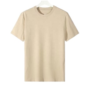 เสื้อยืดคอกลมสีพื้นเรียบง่ายสำหรับผู้ชายและผู้หญิง เสื้อยืดแขนสั้นผ้าฝ้ายสำหรับฤดูร้อน เสื้อผ้าขายส่ง - Product Image 1