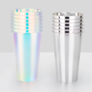 עבה קשת בתוך-עובש כוסות הולוגרפי זריקה קר נקי בועה קרה קר כוסות פלסטיק חד פעמיות עם סרט לייזר - Product Image 1