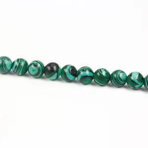 Beads Stones Wholesale 6mm 8mm 10mm Malachite Natural Gem Stone Loose Beads For DIY Jewelry