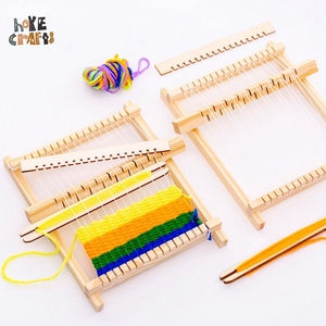 Popolare gioco per maglieria per bambini fai-da-te gioco divertente tessitura giocattoli telaio per tessitura in legno fatto a mano - Product Image 2