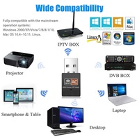 Adaptateur WiFi USB externe sans fil 5.8G 600 Mbps Plug and Play pour ordinateur portable