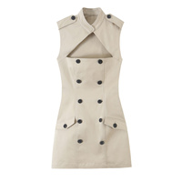 SHENZHU Vêtements Femme 2026 Nouvelle Collection Automne Trench-Coat Mini Robe Fendue Tendance Douce et Élégante 7863212