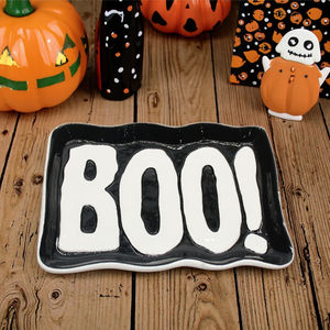 Decoración de Halloween Juego de vajilla Bat <span class=keywords><strong>Horror</strong></span> Plato de cerámica Vesper Bat Condimento Plato Bandeja de dulces - Product Image 3