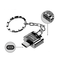 Adaptador personalizable para tableta móvil Mini tipo C OTG USB, lector de tarjetas externo del fabricante para teléfonos Android, tarjetas compatibles
