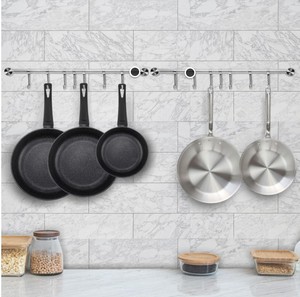 Support mural <span class=keywords><strong>pour</strong></span> ustensiles <span class=keywords><strong>de</strong></span> <span class=keywords><strong>cuisine</strong></span> Sondoly, organisateur <span class=keywords><strong>de</strong></span> casseroles et poêles, support mural <span class=keywords><strong>pour</strong></span> <span class=keywords><strong>rail</strong></span> suspendu - Product Image 5