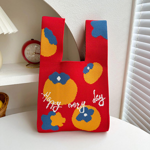 Bolso de punto, bolsa de regalo festiva, bolso rojo ligero para viajes cortos, bolso cruzado para teléfono móvil - Product Image 4