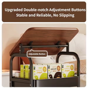 Chariots roulants portables multi-usages avec roues, en métal robuste, pour organiser livres et collations, rangement pour <span class=keywords><strong>cuisine</strong></span>, bureau, salle de bain - Product Image 6