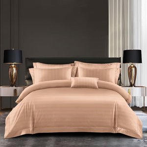 Ensemble de linge de lit haut de gamme pour hôtel - Pur coton, style luxueux et épuré - Drap, housse de couette, taies <span class=keywords><strong>d</strong></span>'oreiller pour chambres <span class=keywords><strong>d</strong></span>'hôtes - Product Image 4