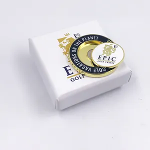 custom golf chip box packing company logo metal poker chip and magnet ball marker