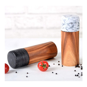 <strong>Christmas</strong> Gift Kitchen Cooking Utensils Decorative Acacia Wood &amp; Marble Spice Seasoning Bottle <strong>Salt</strong> <strong>Shaker</strong> <strong>and</strong> <strong>Pepper</strong> Grinder - Product Image 3
