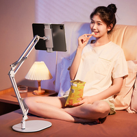 Support de tablette en métal OULAIKE CT11, angle réglable, antidérapant, pliable, compatible avec les téléphones de 4,7 à 12,9 pouces
