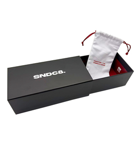 Boîte cadeau avec logo personnalisé, boîte rigide coulissante de luxe avec mousse noire pour bijoux, montres, cosmétiques, parfums, emballage cadeau - Product Image 3