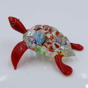 핫 세일 및 하이 퀄리티 대형 램프 워크 무라노 융합 유리 공예 바다 바다 동물 거북이 입상 - Product Image 4