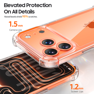 Funda de Teléfono Premium Transparente Antiamarilleo, Anticaídas, Antirrayas, Diseño de Lujo, PC+TPU, Antihuellas para iPhone 17 Pro Max 16 15 - Product Image 3