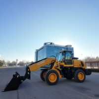 Chargeur télescopique SHANNENG TL3000 3 tonnes 4x4, chargeur frontal robuste avec pneus pleins pour la construction et l'agriculture