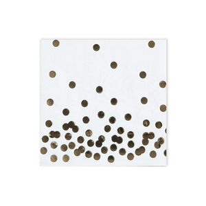 पार्टी बार शादी के लिए सोने की पन्नी कॉकटेल नैपकिन सफेद पेपर नैपकिन सफेद पेपर नैपकिन सफेद पेपर - Product Image 3