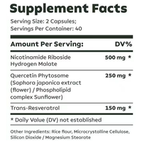 Complément NAD 900mg à succès pour Femmes et Hommes, NR Liposomal Resvératrol Quercétine Phytosome, 80 Capsules, Vieillissement Sain