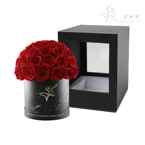 Rosa Eterna Personalizada, Flores Preservadas Hechas a Mano, Regalo de Rosa Lujosa, 39 Rosas Reales Preservadas para Siempre en Caja de Mármol - Product Image 6