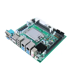 Venta al por mayor 12th Gen Intel Alder Lake Mini Industrial ITX placa base B660 escritorio Dual LAN 13 * USB 6 * COM LGA 1700 placa base