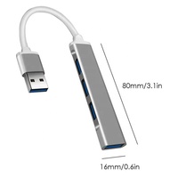 Station d'accueil 4 en 1 USB 3.0 en alliage d'aluminium avec transfert de données et charge pour iPad, ordinateur portable, téléphones mobiles et disques durs - En stock