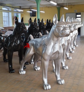 Escultura de bóxer de fibra de vidrio para perros, escultura profesional de fábrica china, OEM, personalizada, hecha a mano, para Decoración - Product Image 5