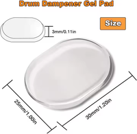 Silenciador de Batería, Silenciador de Caja, Moon Gel, Accesorios de Percusión, Amortiguador de Batería, Amortiguador de Caja Claire, Alfombrilla Insonorizante para Batería, Almohadillas de Gel de Silicona