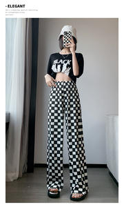 <span class=keywords><strong>Pantaloni</strong></span> a zampa di elefante a gamba larga stile moda <span class=keywords><strong>pantaloni</strong></span> a quadri estivi sottili da <span class=keywords><strong>donna</strong></span> <span class=keywords><strong>pantaloni</strong></span> da <span class=keywords><strong>donna</strong></span> taglie forti <span class=keywords><strong>pantaloni</strong></span> a scacchi a <span class=keywords><strong>vita</strong></span> <span class=keywords><strong>alta</strong></span> - Product Image 6