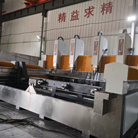 Machine de gravure CNC automatique à 4 têtes contrôlée par PLC JK-2025, pompe à engrenages 5,5 kW pour la production en série de dalles de granit et de pierres tombales