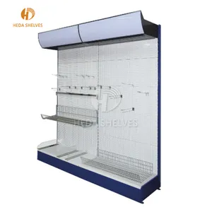 Kim Loại Pegboard Đục Lỗ Trở Lại Bảng Điều Khiển Công Cụ Rack Phần Cứng Quảng Cáo Kệ