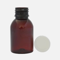 Bouteille en plastique PET de 60 ml pour liquide oral médicinal avec bouchon à vis et capuchon doseur – Conception de bouteille en plastique de haute qualité