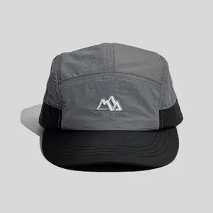 Wholesale Custom High Quality Outdoor Sport Running Sun Hat Uv Protection 5 Panel Nylon Camping Cap Blank 5 Panel Camp Cap