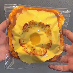 Jouet anti-stress en silicone souple à montée lente, texture crème slime, super doux, en forme de toast ananas, qualité alimentaire - Product Image 5