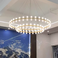 Lustre américain de luxe moderne à LED pour chambre à coucher, cuisine, salon, hôtel, long escalier, îles décoratives florales