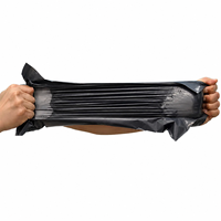 Sacs d'expédition en polyéthylène gris-noir double couche 11-12μm, auto-adhésifs, pour courrier et emballage, avec logo personnalisé, en gros