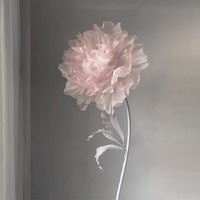 Nouveauté : Décoration florale géante rose en tissu fait main pour mariages et événements