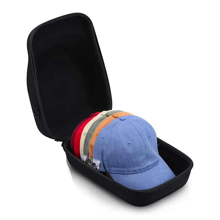 Custom Waterproof Eva Hard Storage Multi Hats Bags Box Travel Leather Hat Case For Baseball Hat