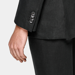 Fashion City New Black lino tre <span class=keywords><strong>doppiopetto</strong></span> da uomo Slim Suit - Product Image 5