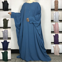 Abaya Papillon Nida Haute Qualité Musulmane Aïd Vêtement Islamique Femme Grande Taille Robe Ramadan Manches Longues Modeste Abaya