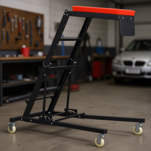 Carretilla de taller para reparación de automóviles, 48 pulgadas, capacidad de 400 lb, 4 ruedas giratorias, equipo para reparación de carrocerías - Product Image 2