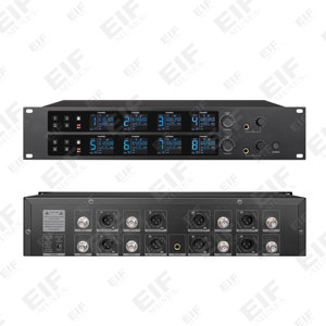 Ensemble de microphones de karaoké portatifs dynamiques en métal BD-68 8 canaux, portée de 60 à 80 mètres, affichage numérique, suppression du bruit pour les performances sur scène - Product Image 5
