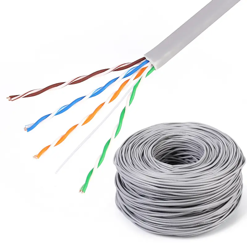 핫 세일 공장 가격 305M 1000ft 24AWG 베어 구리 CCA Cat5e 네트워크 와이어 1000ft UTP 고양이 5e 이더넷 케이블