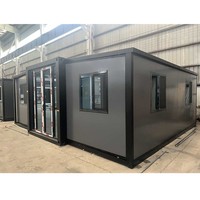 Maison conteneur extensible 20ft 40ft, préfabriquée, pliable, modulaire, unité de logement compacte, structure en acier pour camping, complexe hôtelier, bureau