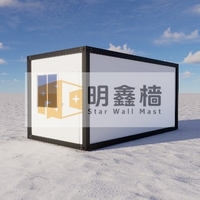 Conteneur Démontable Optimisé pour le Stockage, Chambre Préfabriquée, Garage Extérieur, Entrepôt Portable, Cabine