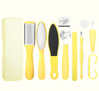 Kit d'outils de pédicure professionnel en acier inoxydable, lime à pieds, éliminateur de callosités, grattoir pour peaux mortes, portable, multi-usages pour la maison et le bricolage