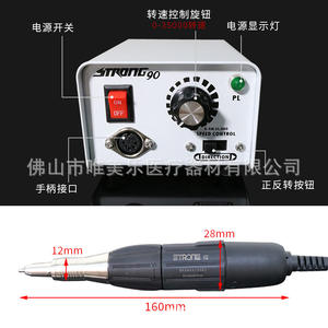 Machine de polissage dentaire à poignée 90+102 puissante, graveur électronique pour l'art des ongles, bijoux, 35000 tr/min, gravure dentaire, bijoux, ongles - Product Image 2