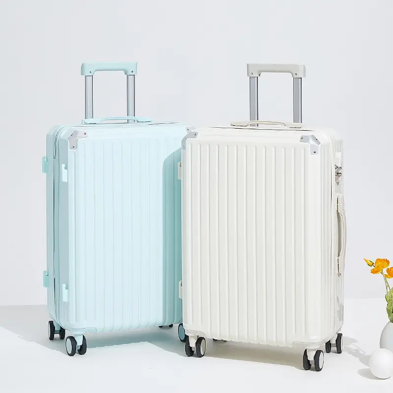 Make Up Beauty Case Valise à bagages de 24 pouces Bagage à main avec compartiment pour ordinateur portable en aluminium