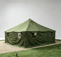 Tente en toile camouflage pour secours en cas de catastrophe, tente en toile respirante et imperméable de qualité supérieure pour le glamping en plein air