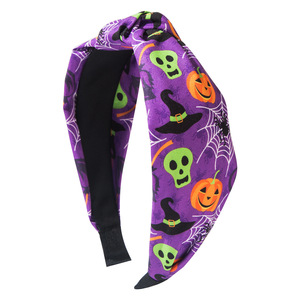 Diadema con Nudos Estilo Europeo-Americano para Halloween, con Estampado de Calabaza, Murciélago, Calavera y Araña, para Mujeres, Fiestas, Cosplay - Product Image 5